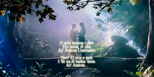 Aragorn and Arwen dialogue GIF