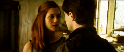 Harry and Ginny kiss GIF