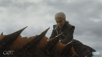 Daenerys on a dragon GIF
