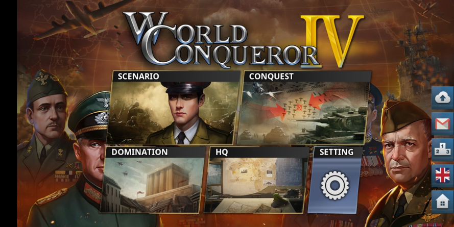 World Conqueror IV Menù