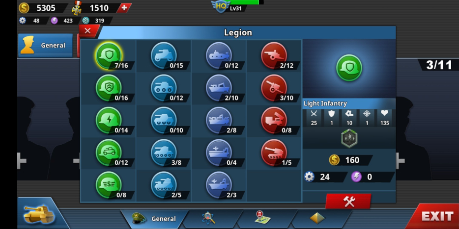 World Conqueror IV all types of units