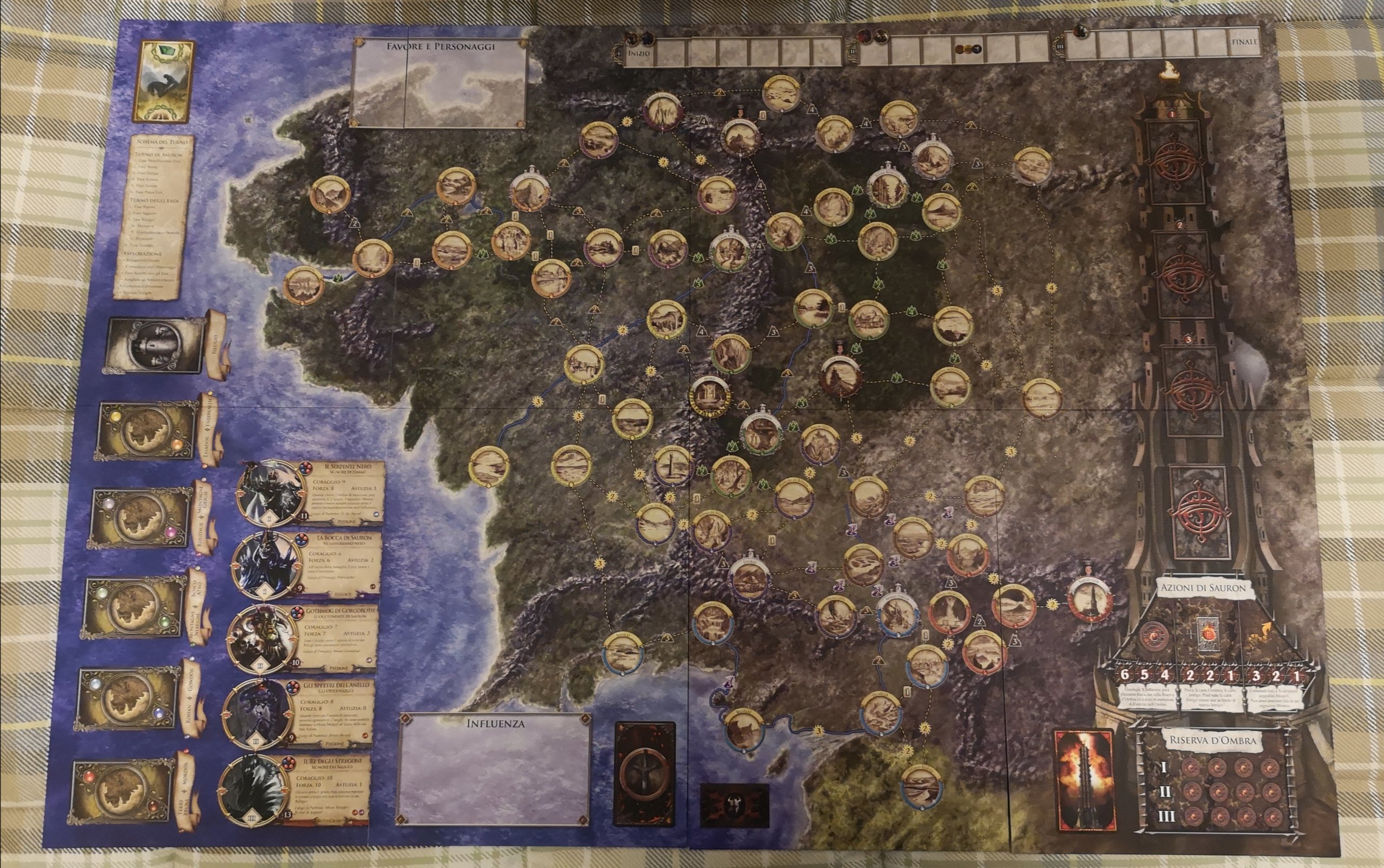 Tabellone di Gioco Signore degli Anelli - Le Avventure nella Terra di Mezzo