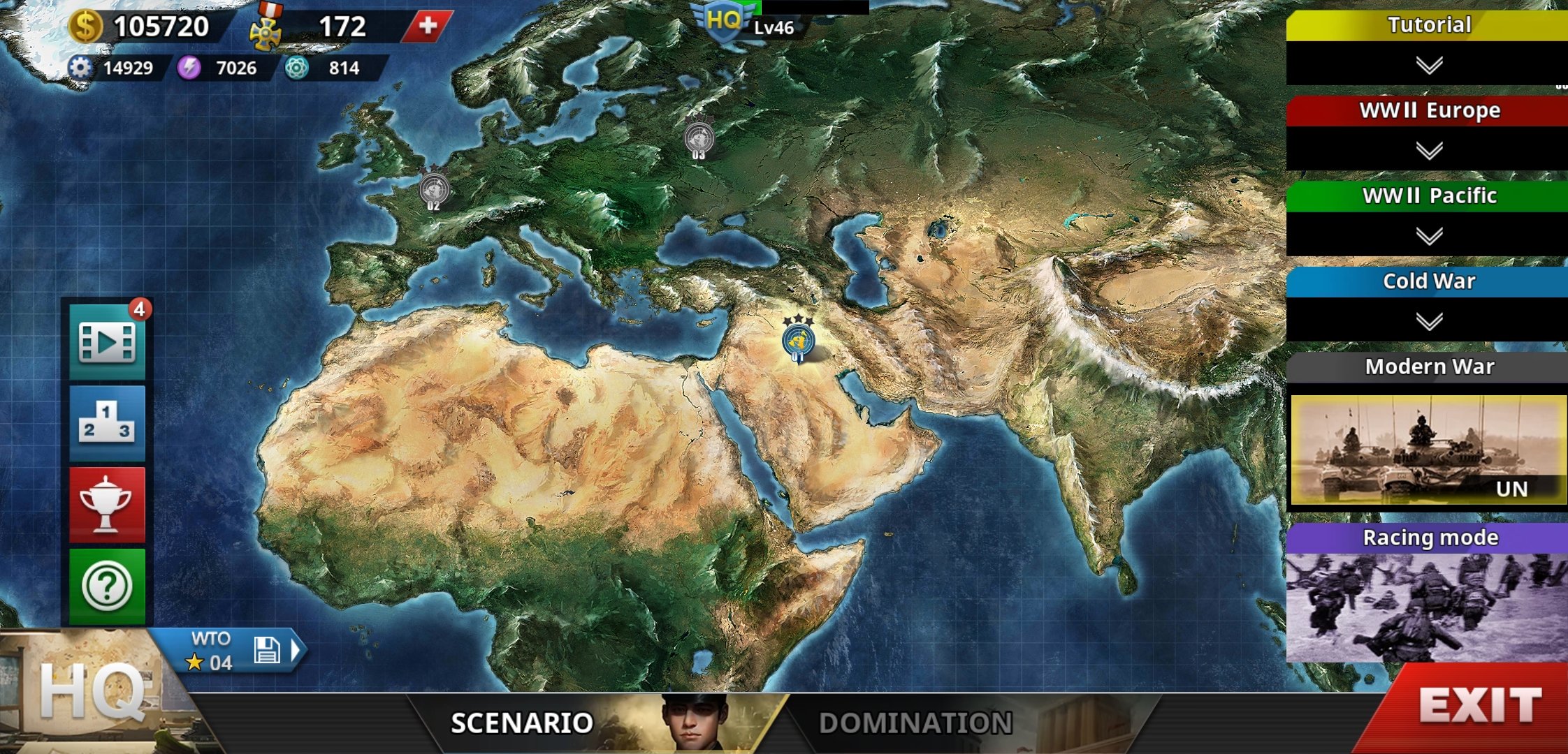World Conqueror IV Missions Map
