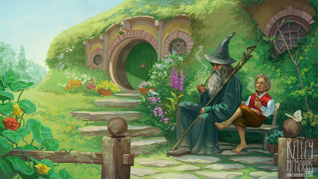 hobbiton gandalf e bilbo